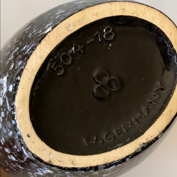 Mid Century Modern Black Speckle Vase West Germany - Picture 7 of 8